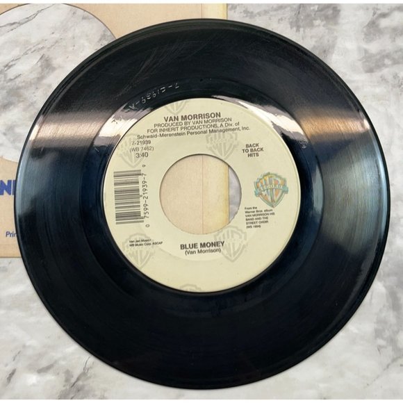 Van Morrison Wild Night / Blue Money 45 RPM Record Warner Brothers 21939 - Picture 6 of 6